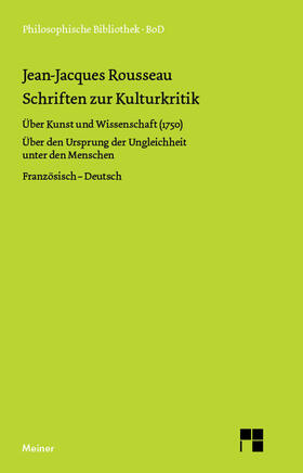 Rousseau / Weigand |  Schriften zur Kulturkritik | Buch |  Sack Fachmedien