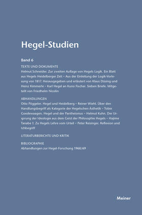 Nicolin / Pöggeler |  Hegel-Studien / Hegel-Studien Band 6 (1971) | Buch |  Sack Fachmedien