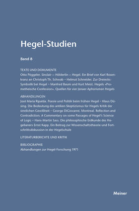 Nicolin / Pöggeler |  Hegel-Studien / Hegel-Studien Band 8 (1973) | Buch |  Sack Fachmedien