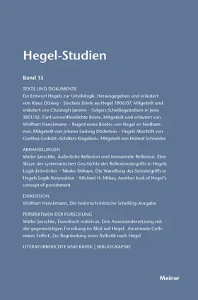 Nicolin / Pöggeler |  Hegel-Studien / Hegel-Studien | Buch |  Sack Fachmedien