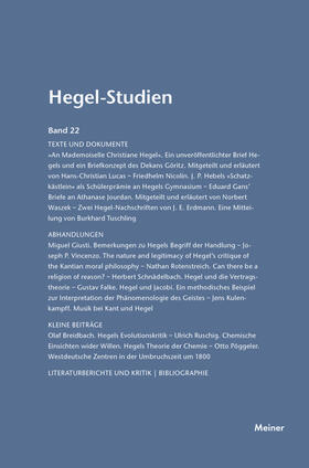 Nicolin / Pöggeler |  Hegel-Studien / Hegel-Studien Band 22 (1987) | Buch |  Sack Fachmedien