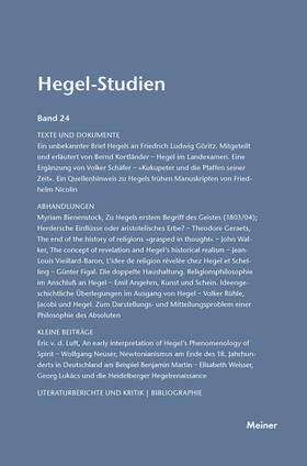 Nicolin / Pöggeler |  Hegel-Studien / Hegel-Studien | Buch |  Sack Fachmedien
