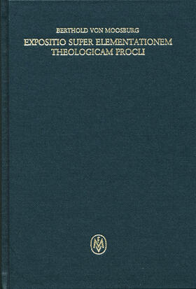 Zavattero |  Expositio super Elementationem theologicam Procli. Kritische lateinische Edition | Buch |  Sack Fachmedien