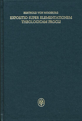 Zavattero |  Expositio super Elementationem theologicam Procli. Propositiones 66–107 | Buch |  Sack Fachmedien