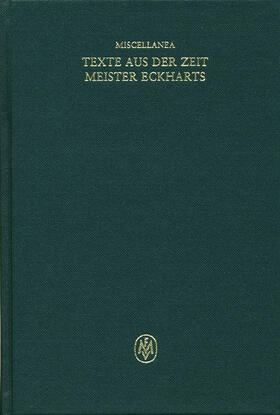 Beccarisi |  Miscellanea: Texte aus der Zeit Meister Eckharts I | Buch |  Sack Fachmedien