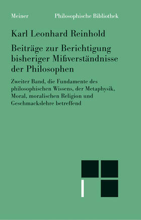 Reinhold / Fabbianelli |  Beiträge zur Berichtigung bisheriger Mißverständnisse der Philosophen 2 | Buch |  Sack Fachmedien