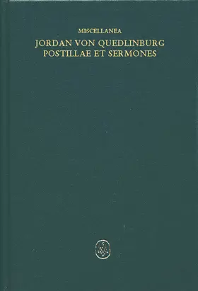 Bray |  Miscellanea: Jordan von Quedlinburg, Opus postillarum et sermonum de Evangeliis dominicalibus – Opus Ior | Buch |  Sack Fachmedien