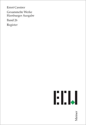 Cassirer / Recki |  Register | Buch |  Sack Fachmedien