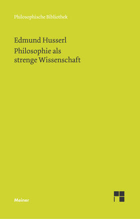 Husserl / Marbach |  Philosophie als strenge Wissenschaft | Buch |  Sack Fachmedien
