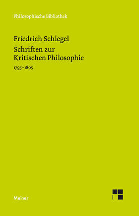 Schlegel |  Schriften zur Kritischen Philosophie | eBook | Sack Fachmedien