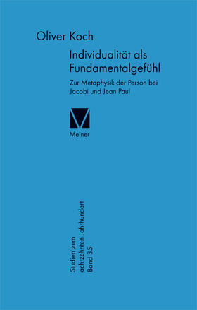 Koch |  Individualität als Fundamentalgefühl | eBook | Sack Fachmedien