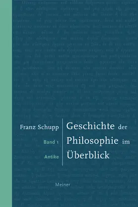 Schupp |  Geschichte der Philosophie im Überblick. Band 1: Antike | eBook | Sack Fachmedien