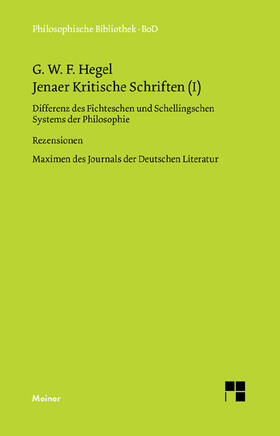 Hegel / Brockard / Buchner |  Jenaer Kritische Schriften (I) | eBook | Sack Fachmedien