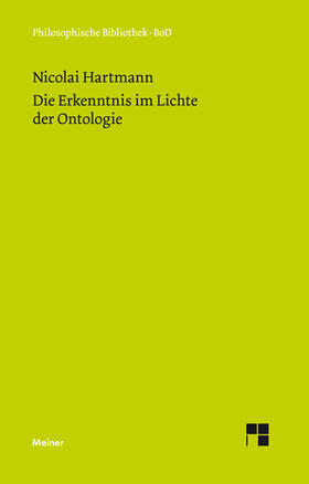 Hartmann |  Die Erkenntnis im Lichte der Ontologie | eBook | Sack Fachmedien