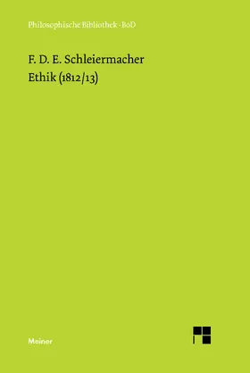 Schleiermacher / Birkner |  Ethik (1812/13) | eBook | Sack Fachmedien