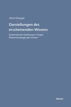 Claesges |  Darstellungen des erscheinenden Wissens | Buch |  Sack Fachmedien