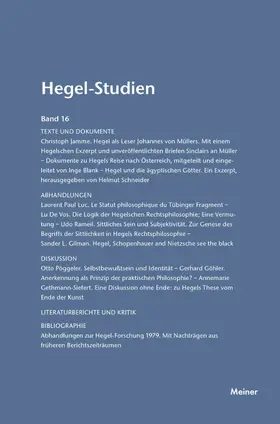 Nicolin / Pöggeler |  Hegel-Studien Band 16 | eBook | Sack Fachmedien