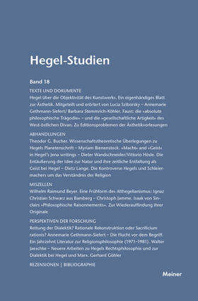 Nicolin / Pöggeler |  Hegel-Studien Band 18 | eBook | Sack Fachmedien