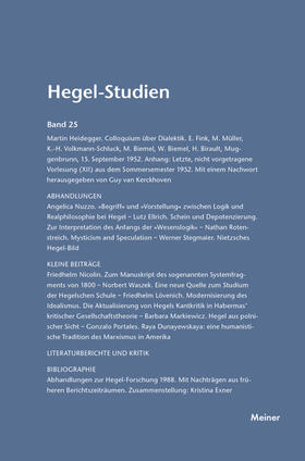 Nicolin / Pöggeler |  Hegel-Studien Band 25 | eBook | Sack Fachmedien