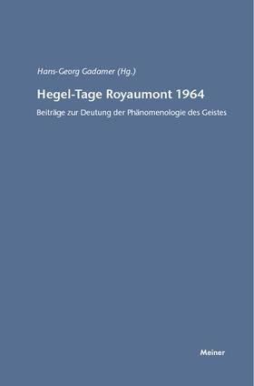 Gadamer |  Hegel-Tage Royaumont 1964 | eBook | Sack Fachmedien