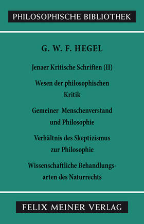 Hegel / Brockard / Buchner |  Jenaer Kritische Schriften II | eBook | Sack Fachmedien