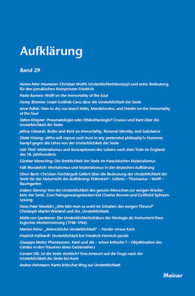 Vollhardt / Mulsow / Stiening |  Das Problem der Unsterblichkeit in der Philosophie, den Wissenschaften und den Künsten des 18. Jahrhunderts | Buch |  Sack Fachmedien