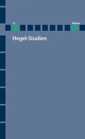 Jaeschke / Siep |  Hegel-Studien Band 45 | eBook | Sack Fachmedien