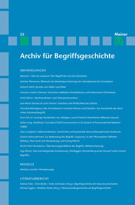 Dierse / Bermes / Erler |  Archiv für Begriffsgeschichte. Band 55 | eBook | Sack Fachmedien