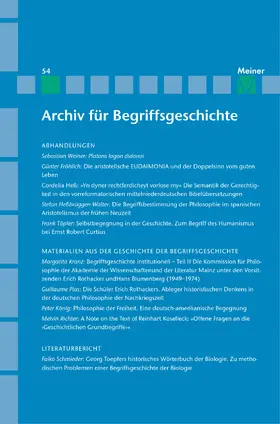 Bermes / Dierse / Erler |  Archiv für Begriffsgeschichte. Band 54 | eBook | Sack Fachmedien