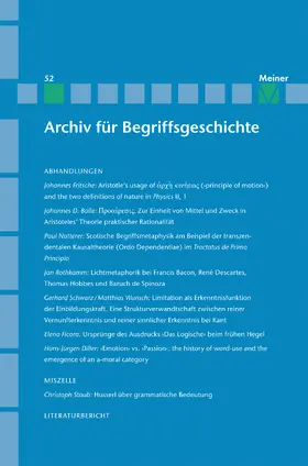 Bermes / Dierse / Erler |  Archiv für Begriffsgeschichte. Band 52 | eBook | Sack Fachmedien