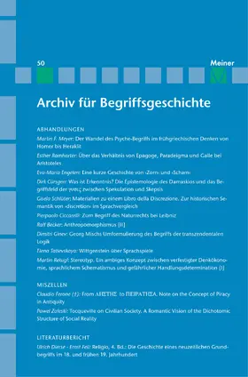 Bermes / Dierse / Erler |  Archiv für Begriffsgeschichte. Band 50 | eBook | Sack Fachmedien