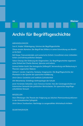 Bermes / Scholtz |  Archiv für Begriffsgeschichte. Band 46 | eBook | Sack Fachmedien