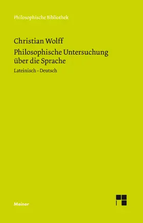 Wolff / Specht |  Philosophische Untersuchung über die Sprache | Buch |  Sack Fachmedien