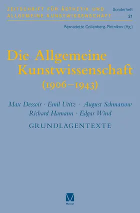 Collenberg-Plotnikov / Dessoir |  Die Allgemeine Kunstwissenschaft (1906-1943). Band 2 | Buch |  Sack Fachmedien