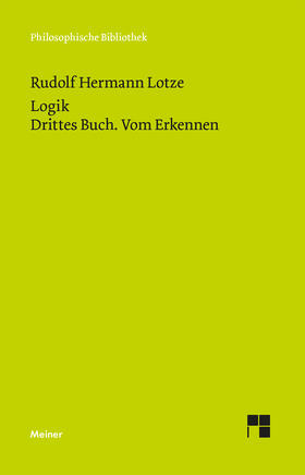 Lotze / Gabriel |  Logik. Drittes Buch. Vom Erkennen | Buch |  Sack Fachmedien
