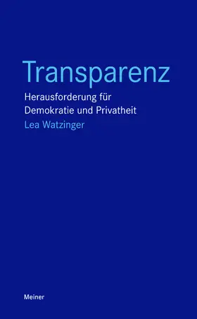 Watzinger | Transparenz | Buch | 978-3-7873-4131-3 | sack.de