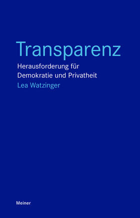 Watzinger | Transparenz | E-Book | sack.de