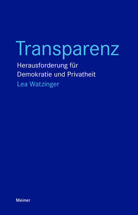 Watzinger |  Transparenz | eBook | Sack Fachmedien
