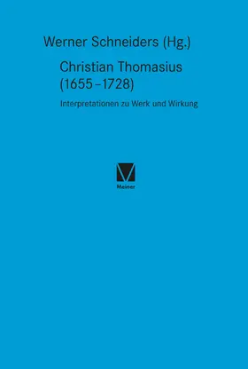 Schneiders |  Christian Thomasius (1655-1728) | Buch |  Sack Fachmedien