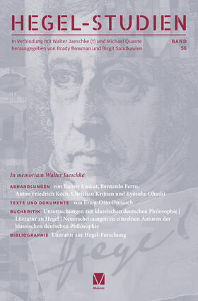 Bowman / Sandkaulen | Hegel-Studien, Bd. 56 | E-Book | sack.de