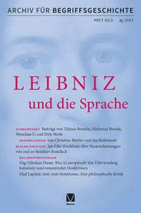 Dutt / Busche / Erler |  Archiv für Begriffsgeschichte. Band 65,2 | Buch |  Sack Fachmedien