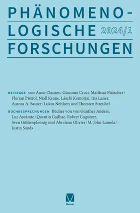 Breyer / Römer / Summa |  Phänomenologische Forschungen 2024-1 | Buch |  Sack Fachmedien