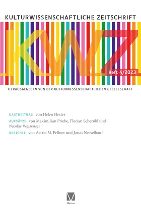 Kulturwissenschaftliche Zeitschrift 4/2023 | Buch | 978-3-7873-4894-7 | sack.de