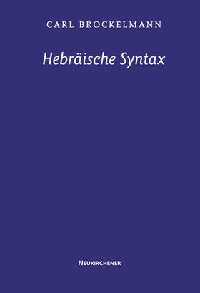 Brockelmann / Groß |  Hebräische Syntax | Buch |  Sack Fachmedien