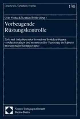 Neuneck / Mutz |  Vorbeugende Rüstungskontrolle | Buch |  Sack Fachmedien