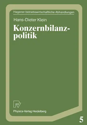 Klein |  Konzernbilanzpolitik | Buch |  Sack Fachmedien