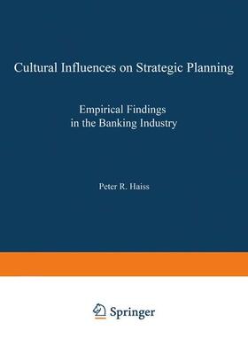 Haiss |  Cultural Influences on Strategic Planning | Buch |  Sack Fachmedien