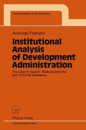 Foerster |  Institutional Analysis of Development Administration | Buch |  Sack Fachmedien