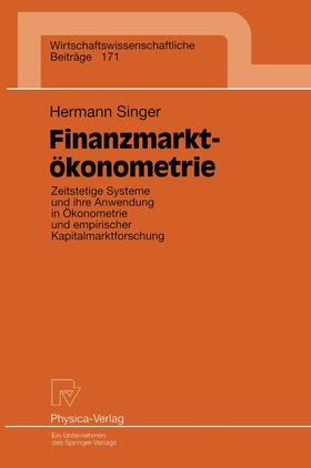 Singer |  Finanzmarktökonometrie | Buch |  Sack Fachmedien