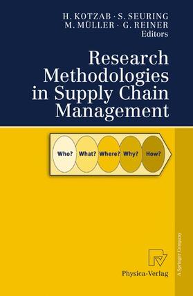 Kotzab / Reiner / Seuring |  Research Methodologies in Supply Chain Management | Buch |  Sack Fachmedien